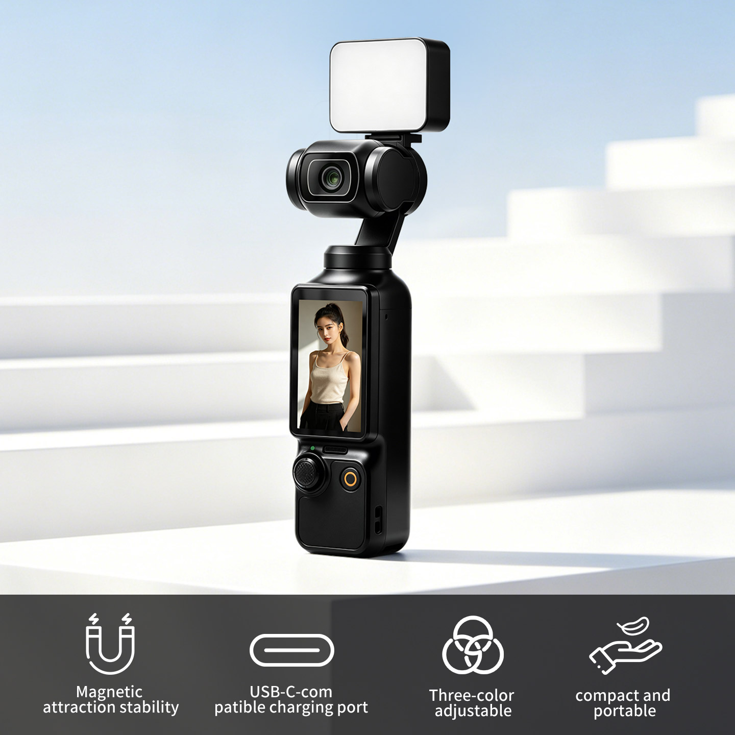 Photography Lighting Kit Portable - Taşınabilir Manyetik Dolgu Işığı DJI Osmo