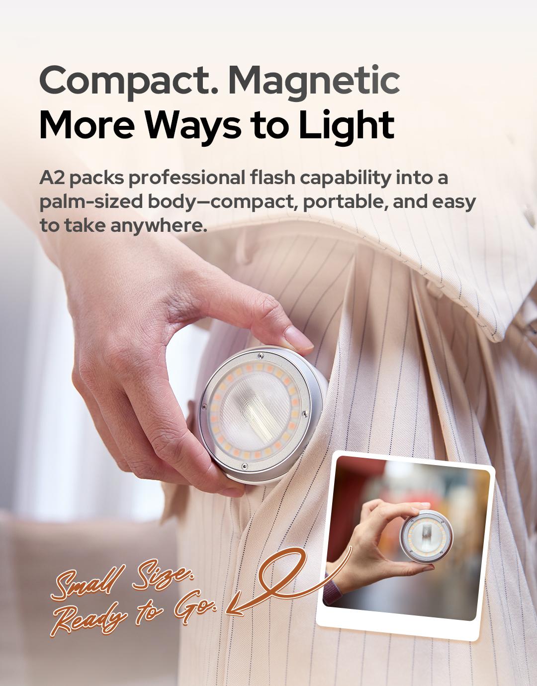 Photography Lighting Brands - Godox A2 Manyetik Flaş, iPhone ve