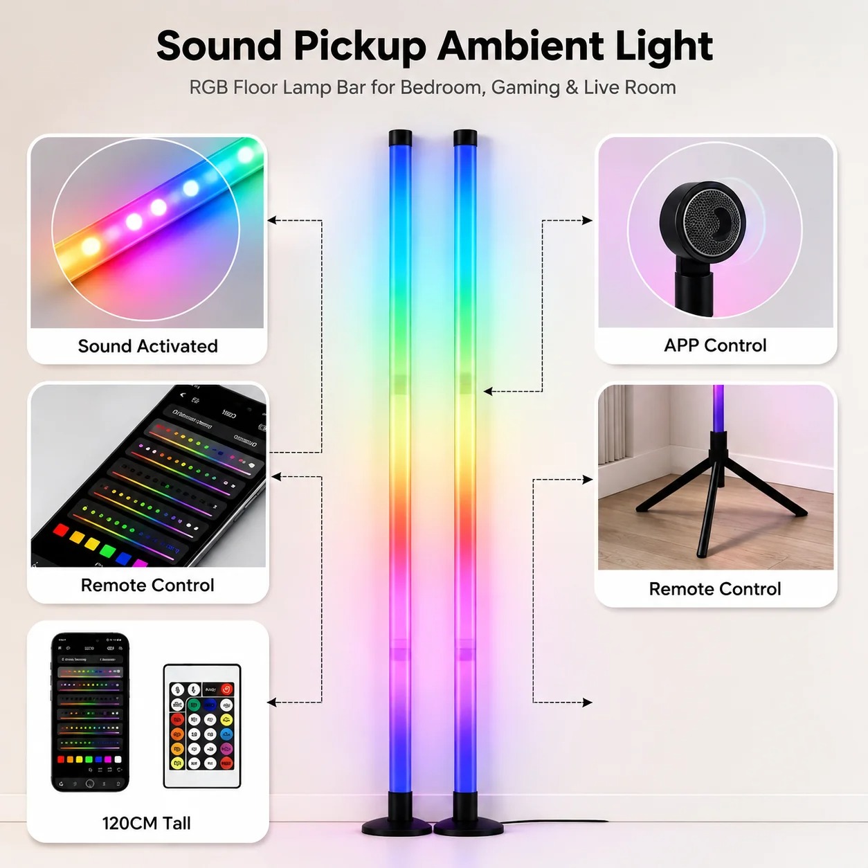 2 Adet 120CM RGB Yer Lambası,  - Photography Lighting Game incelemesi ve fiyatı